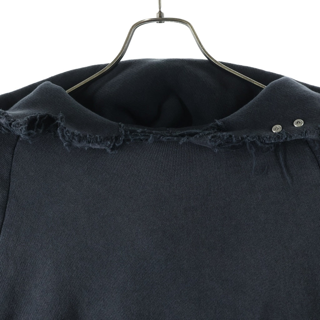 ASKYURSELF(アスクユアセルフ) AYS Marked Repaired Hoodie マークド リペアード ダメージ加工 プルオーバーパーカー ブラック