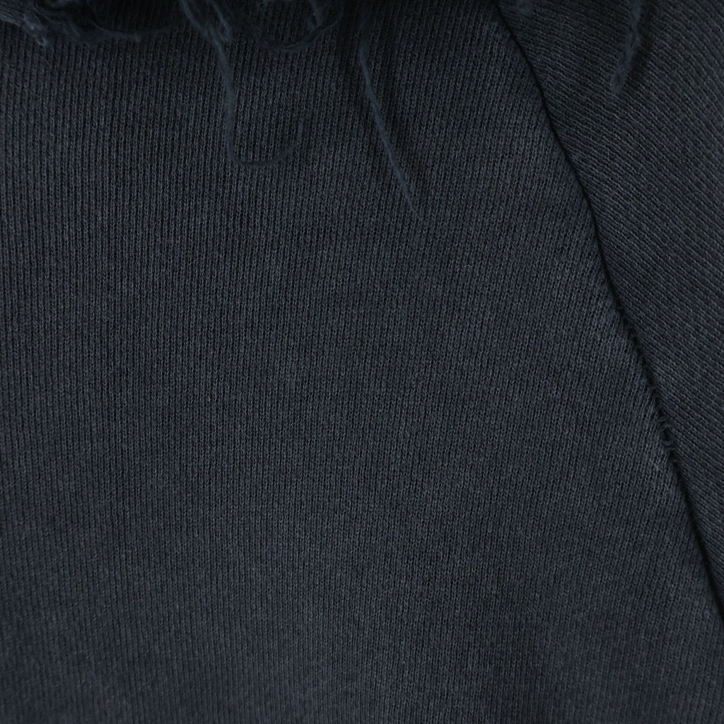 ASKYURSELF(アスクユアセルフ) AYS Marked Repaired Hoodie マークド リペアード ダメージ加工 プルオーバーパーカー ブラック