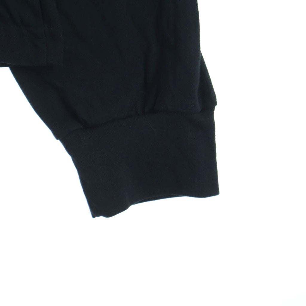 CHROME HEARTS(クロムハーツ) FLRL CRS HORSESHOE L/S 袖フローラルプリント クルーネック長袖Tシャツカットソー ブラック /ピンク