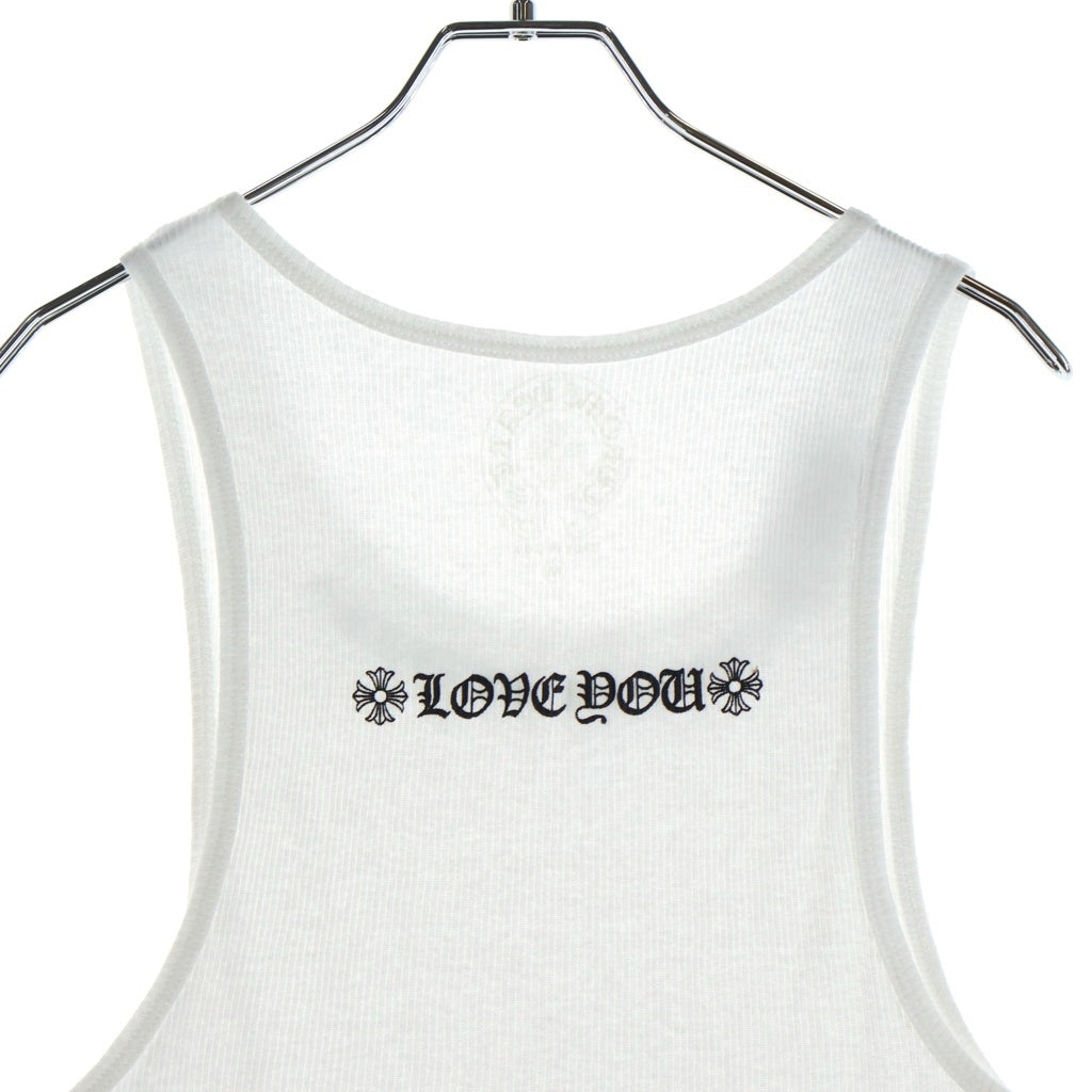 CHROME HEARTS(クロムハーツ) Viny Heart Love You Rib Tank Top ヴィニーハート ラブユー リブ タンクトップ ホワイト