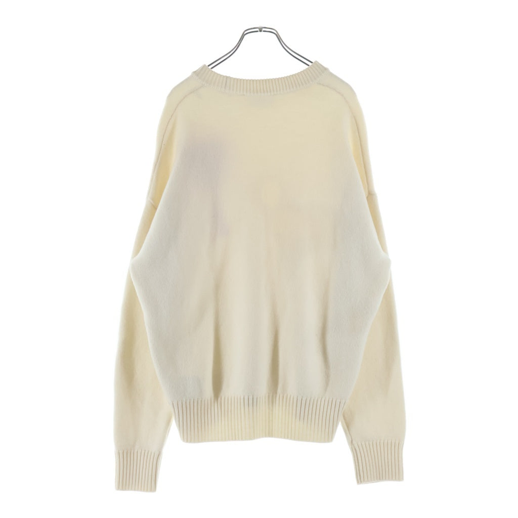 ami paris(アミパリス) AMI DE COEUR CREW NECK SWEATER アミ ドゥ クール クルーネック ニット セーター アイボリー UKS002.018