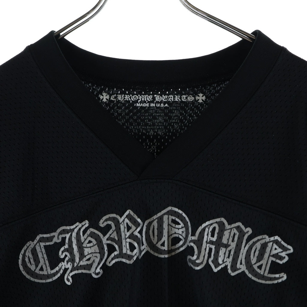 CHROME HEARTS(クロムハーツ) MESH WARM UP JERSEY メッシュ バーシティー ジャージー CHプリントメッシュ 長袖カットソー ブラック