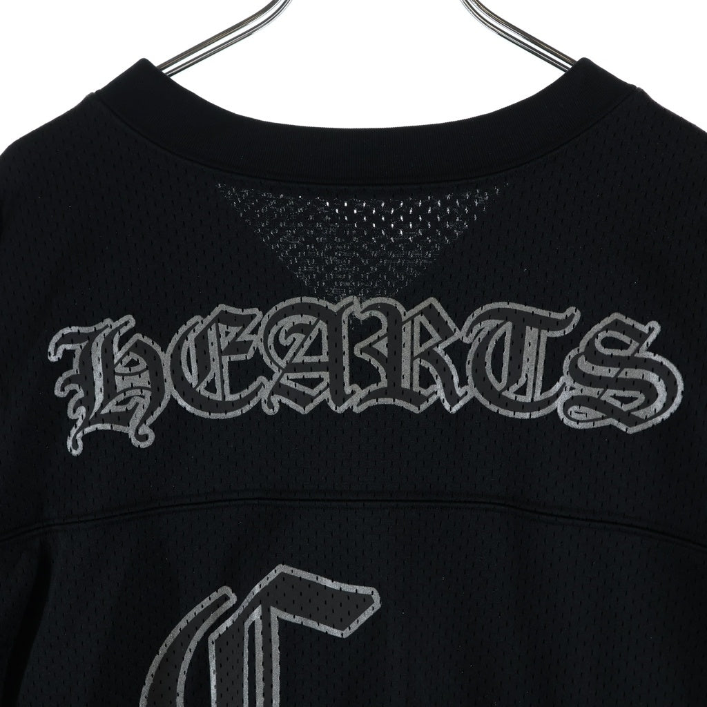 CHROME HEARTS(クロムハーツ) MESH WARM UP JERSEY メッシュ バーシティー ジャージー CHプリントメッシュ 長袖カットソー ブラック