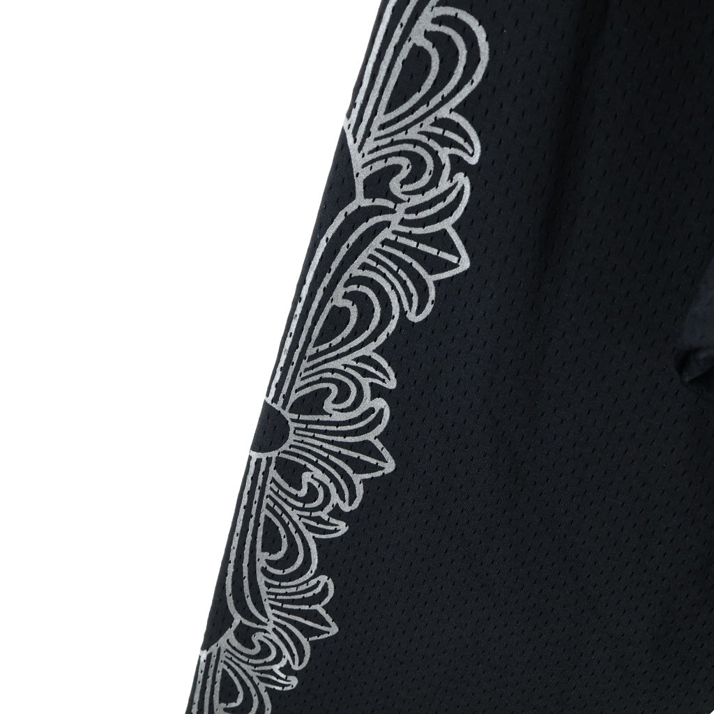 CHROME HEARTS(クロムハーツ) MESH WARM UP JERSEY メッシュ バーシティー ジャージー CHプリントメッシュ 長袖カットソー ブラック