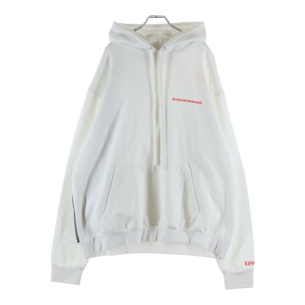 CHROME HEARTS(クロムハーツ) Laurie Lynn Stark LLS HOODIE ローリーリンスターク バックプリントプルオーバーパーカー ホワイト