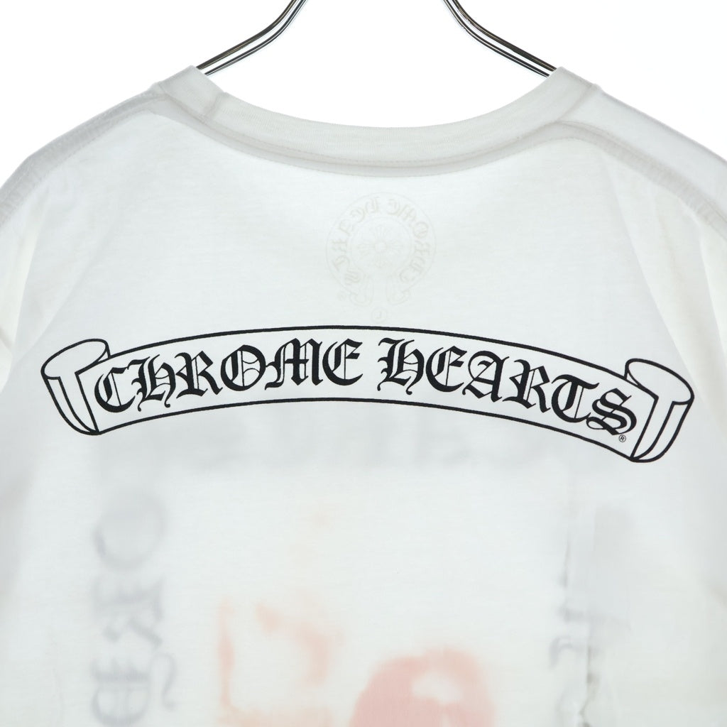 CHROME HEARTS(クロムハーツ) CH T-SHRT LTD 青山20周年限定 バックスクロール プリント クルーネック半袖Tシャツカットソー ホワイト
