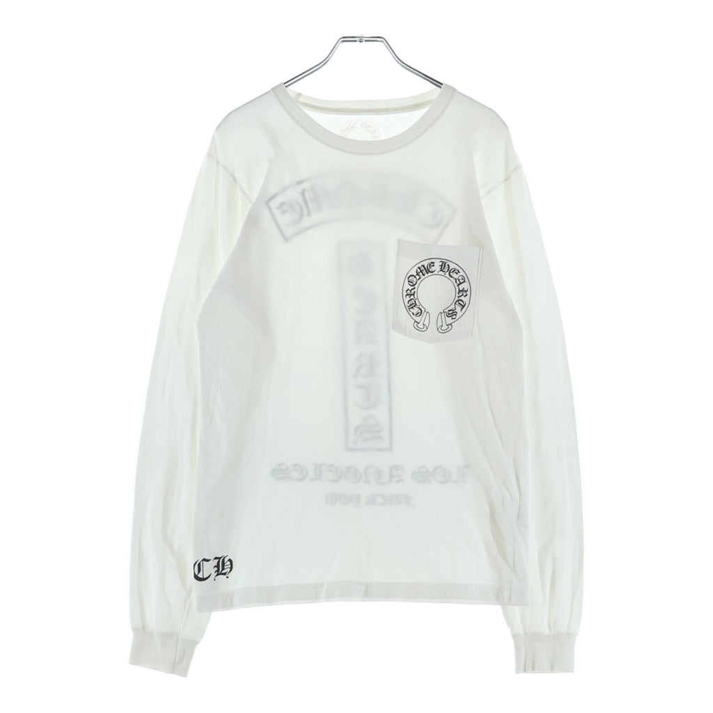 CHROME HEARTS(クロムハーツ) OLD CH L/S T-SHIRT オールド バックTバープリント 長袖Tシャツ ロンT ホワイト