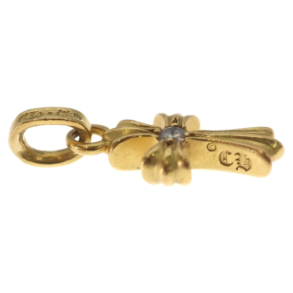 CHROME HEARTS(クロムハーツ) 22K CRS BBYFAT DIA ベイビーファットクロス 両面1ダイヤ ペンダントトップ ゴールド BCA034