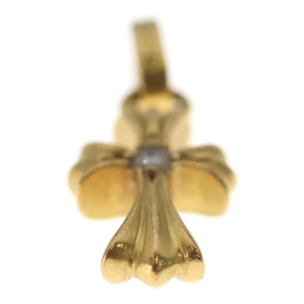 CHROME HEARTS(クロムハーツ) 22K CRS BBYFAT DIA ベイビーファットクロス 両面1ダイヤ ペンダントトップ ゴールド BCA034
