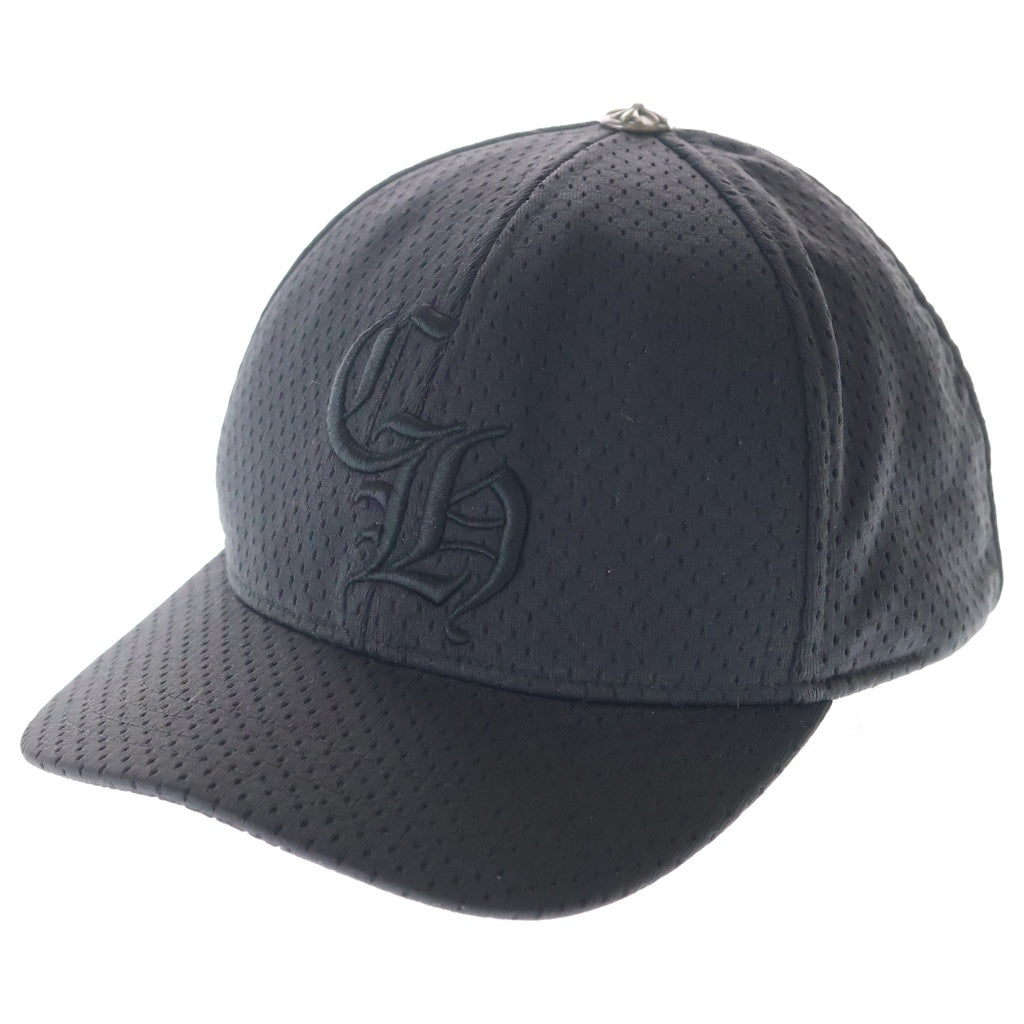CHROME HEARTS(クロムハーツ) MESH CAP CHロゴ刺繍 メッシュベースボールキャップ 帽子 ブラック