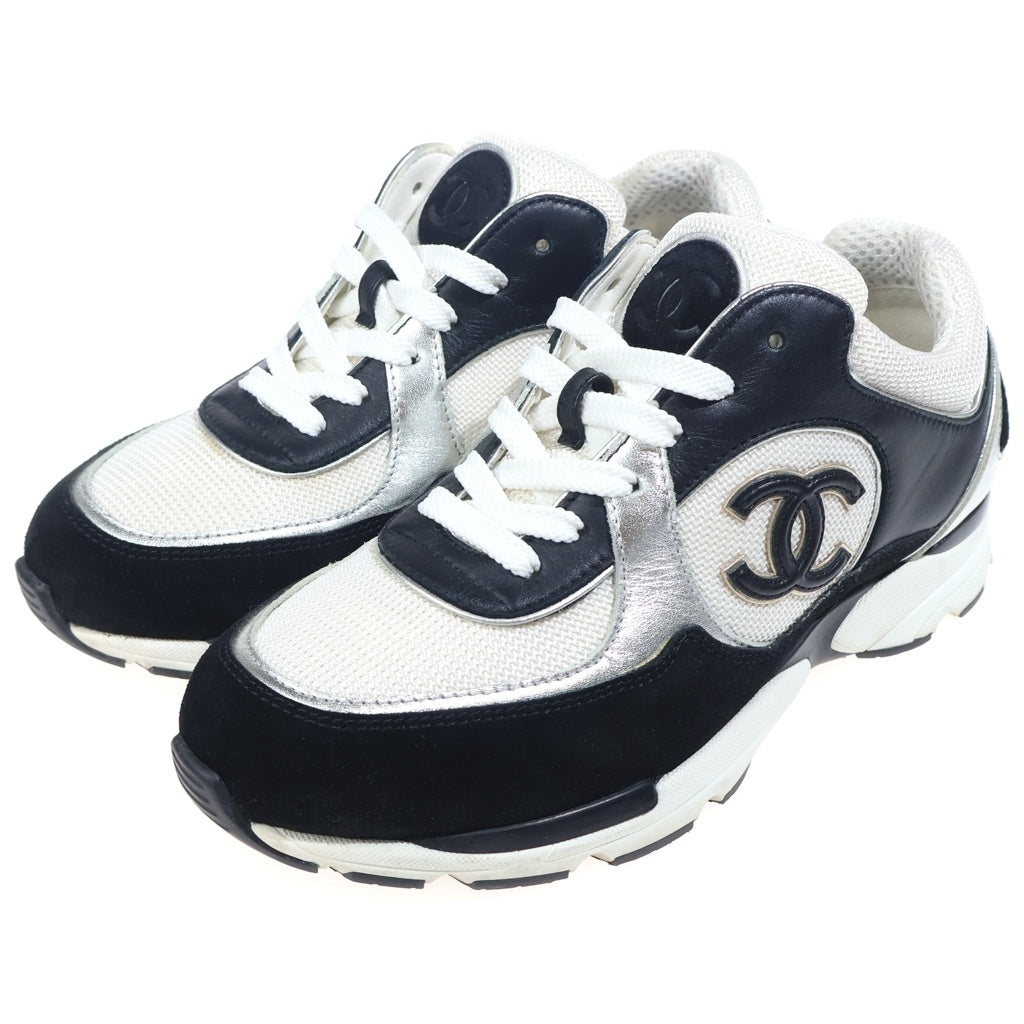 CHANEL(シャネル) C Sneaker ココマーク メッシュ×レザー ローカットスニーカー ホワイト レディース