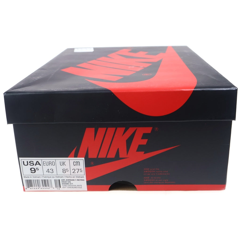 NIKE(ナイキ) AIR JORDAN1 RETRO HIGH OG 555088-311 エアジョーダン1 ターボグリーン ハイカットスニーカー ホワイト/グリーン US10/28cm