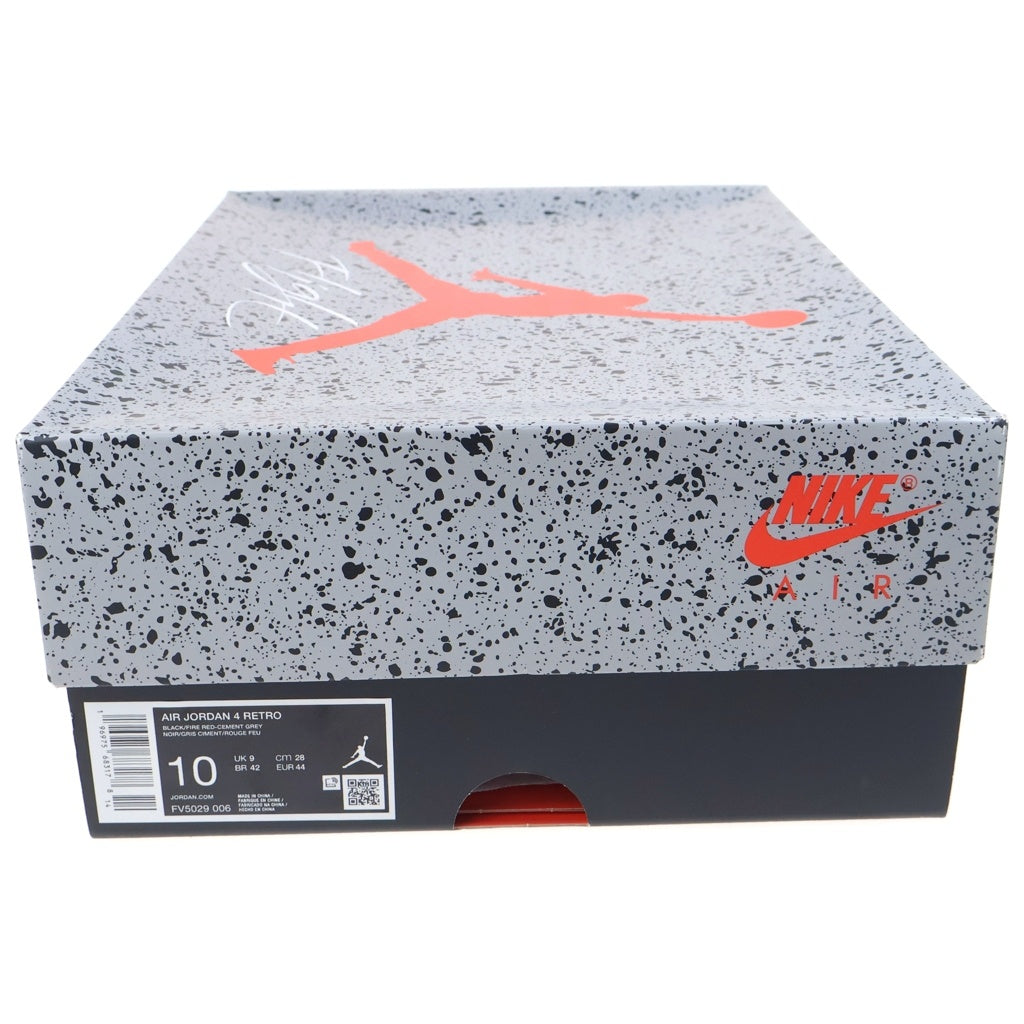 NIKE(ナイキ) AIR JORDAN 4 RETRO Bred Reimagined FV5029-006 エアジョーダン4レトロブレッドリイマジンド ローカットスニーカー ブラック US10/28cm