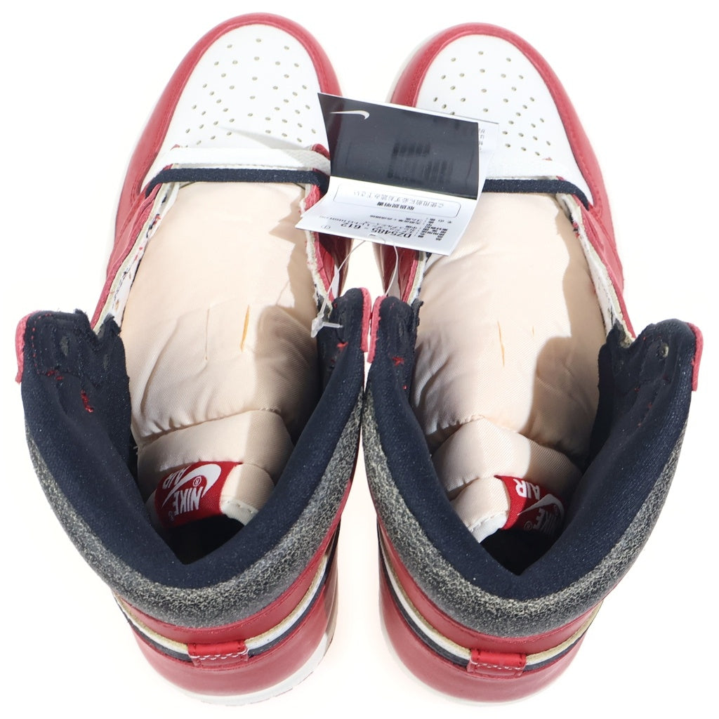 NIKE(ナイキ) AIR JORDAN 1 HIGH OG DZ5485-612 エアジョーダン1 OG ロスト&ファウンド シカゴ ハイカットスニーカー ホワイト/レッド US9.5/27.5cm