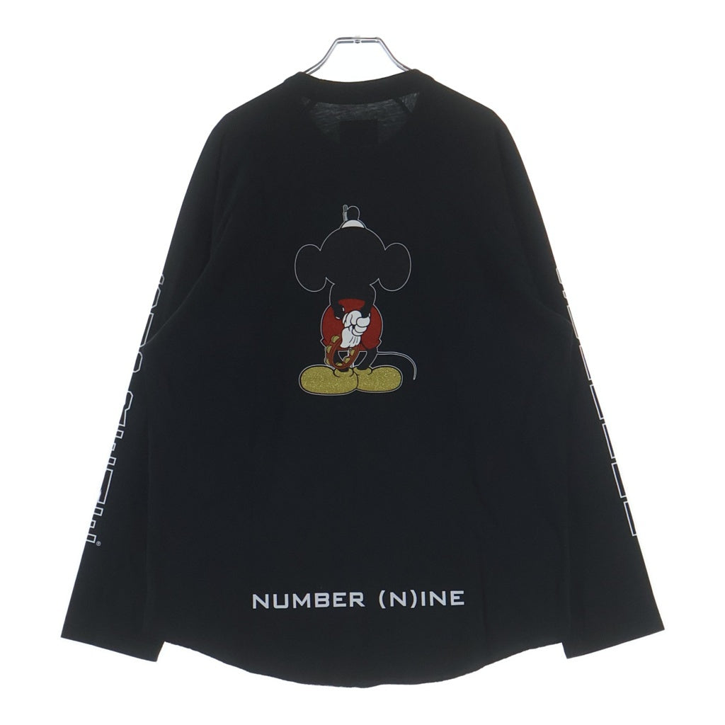 SUPREME(シュプリーム) ×Number (N)ine Mickey Mouse Raglan L/S Top ミッキーマウス ラグラン ロングスリーブカットソー ブラック