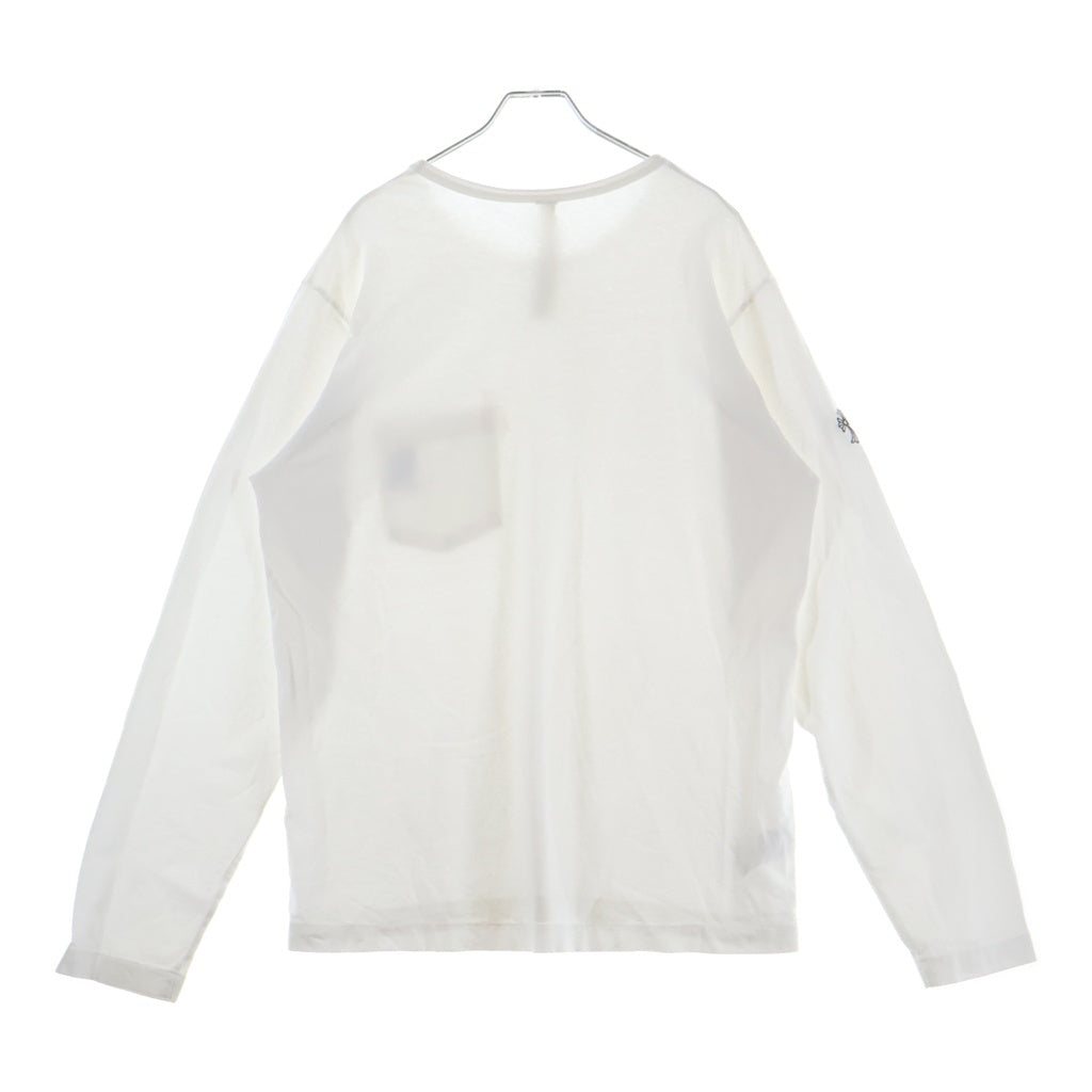 CHROME HEARTS(クロムハーツ) Y NOT Vertical Logo L/S Tee ワイノット ヴァーティカルロゴ クルーネック長袖Tシャツカットソー ホワイト