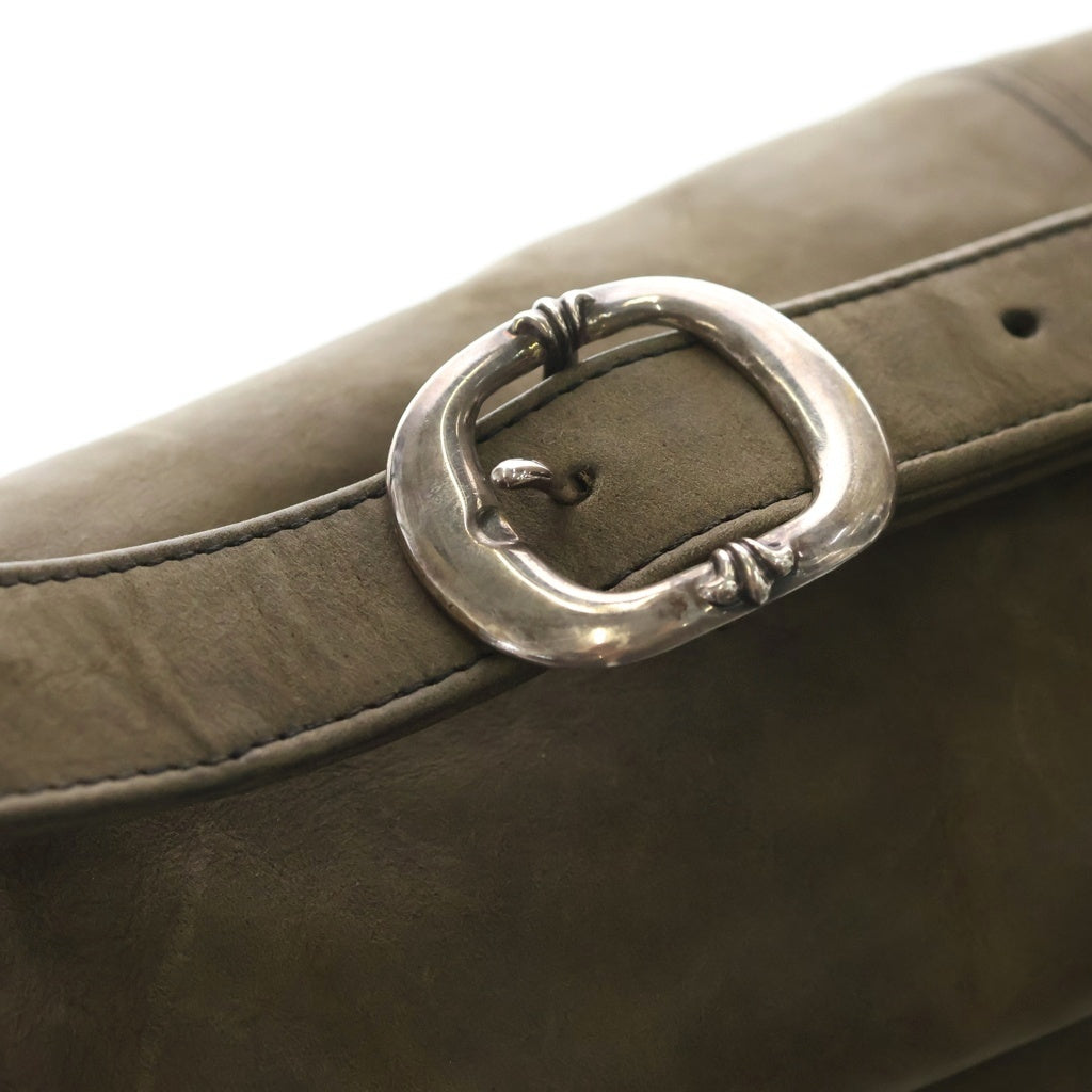 CHROME HEARTS(クロムハーツ) #1 SNAT PACK スナットパック ダガージップ ガンスリンガーベルト ヴィンテージ加工 レザーウエストバッグ アーミー グリーン カーキ