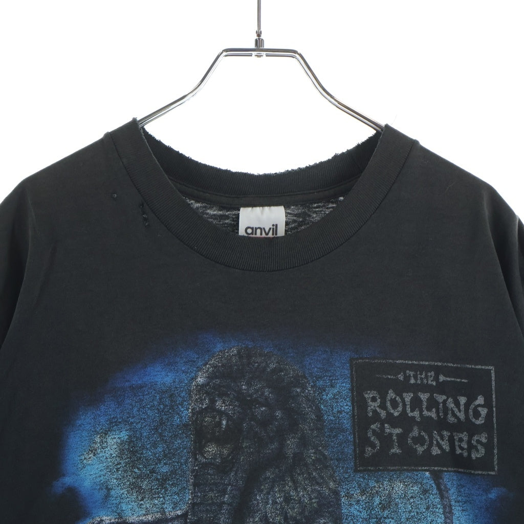 VINTAGE(ヴィンテージ) 90s The Rolling Stones Bridges to Babylon ローリングストーンズ ブリッジズトゥバビロン 裾袖シングル クルーネックTシャツ ブラック
