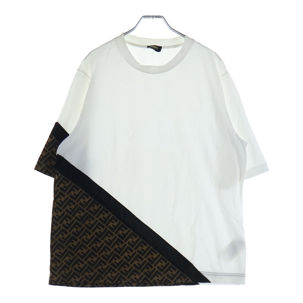 FENDI(フェンディ) LOGO MULTI ロゴマルチ クルーネック半袖Tシャツ FAF682 AN68 ホワイト