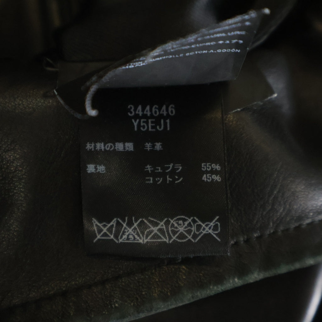 SAINT LAURENT PARIS(サンローランパリ) 13AW エディ期 ラムレザー クラシックモーターサイクル ダブルライダース ブラック