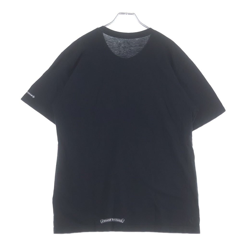 CHROME HEARTS(クロムハーツ) Neck Logo ネックロゴ クルーネック半袖Tシャツカットソー ブラック