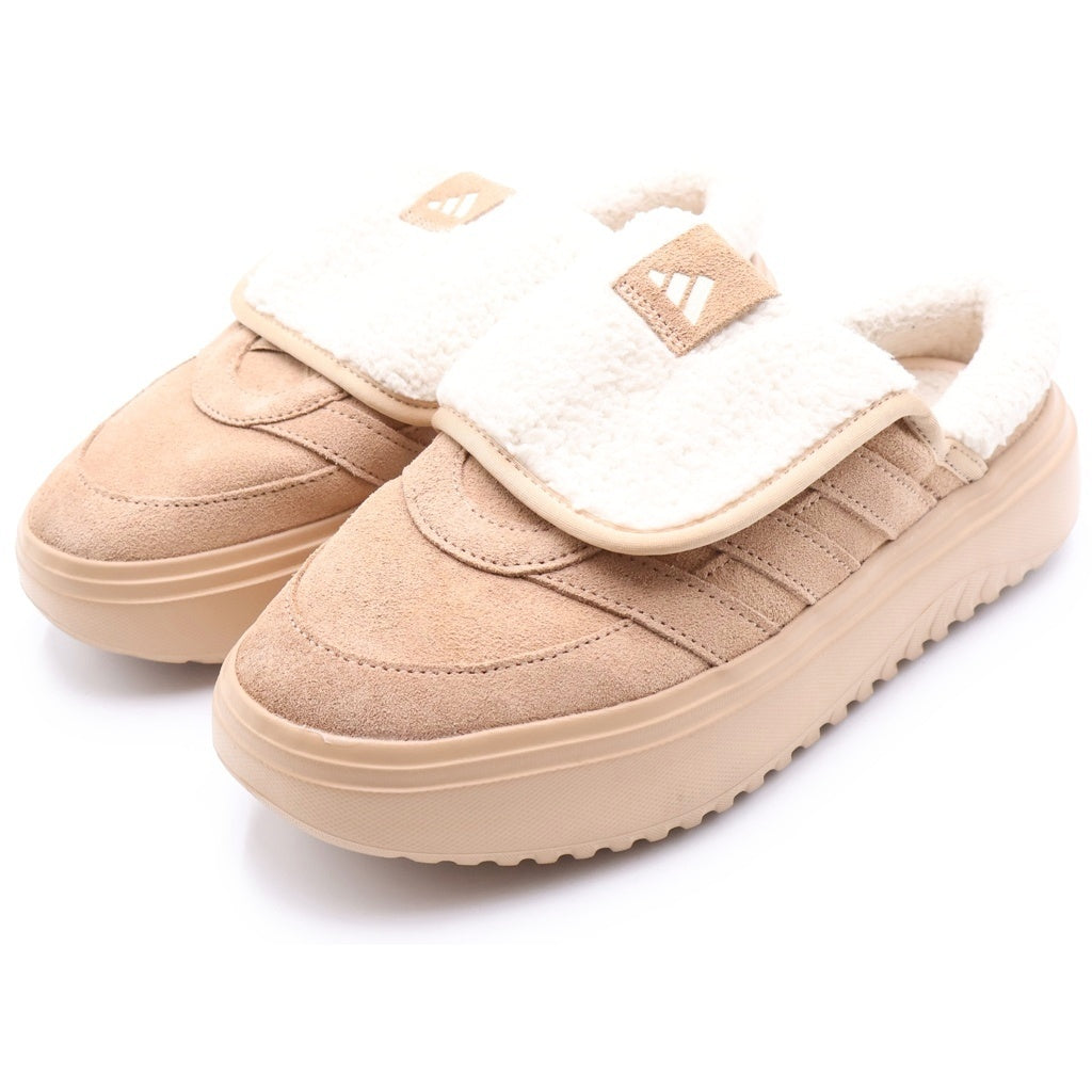adidas(アディダス) GRAND COURT MULE グランドコートミュール JS4998 ボア サンダル 25.5cm/US8.5 ベージュ レディース