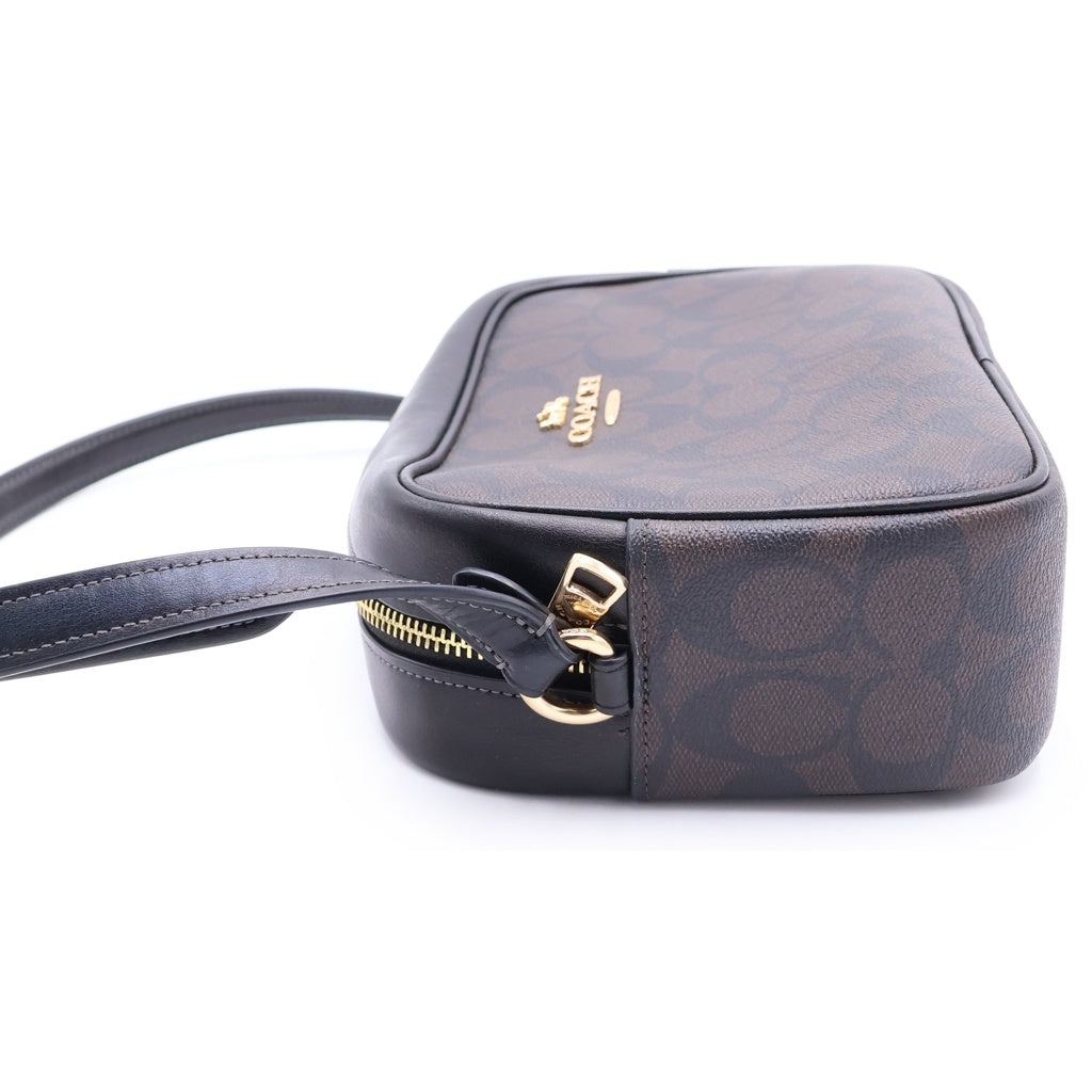 COACH(コーチ) シグネチャーキャンバス PVC ショルダーバック ブラウン レディース
