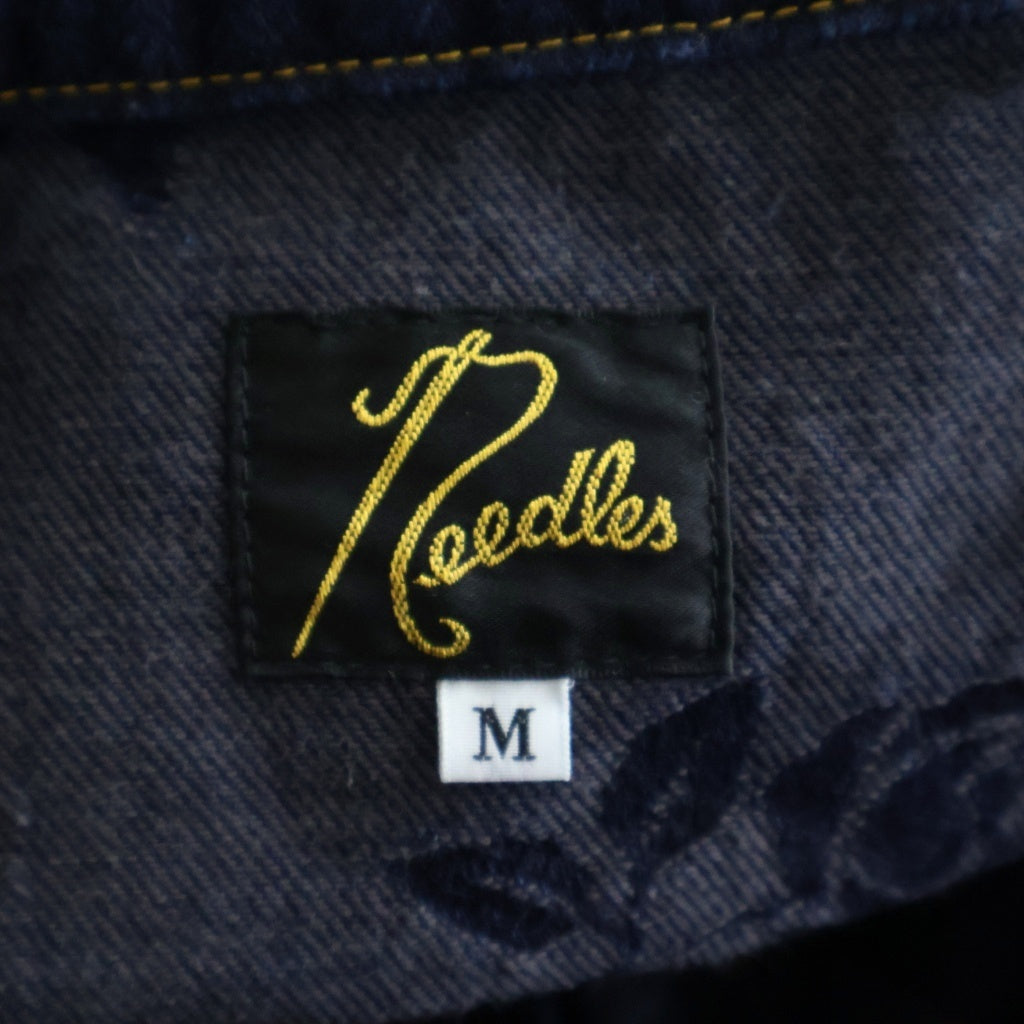 Needles(ニードルス) 24AW M.W. Jean Jacket 13oz Denim Rose Jq ローズ ジャガード シンチ Gジャン ネイビー