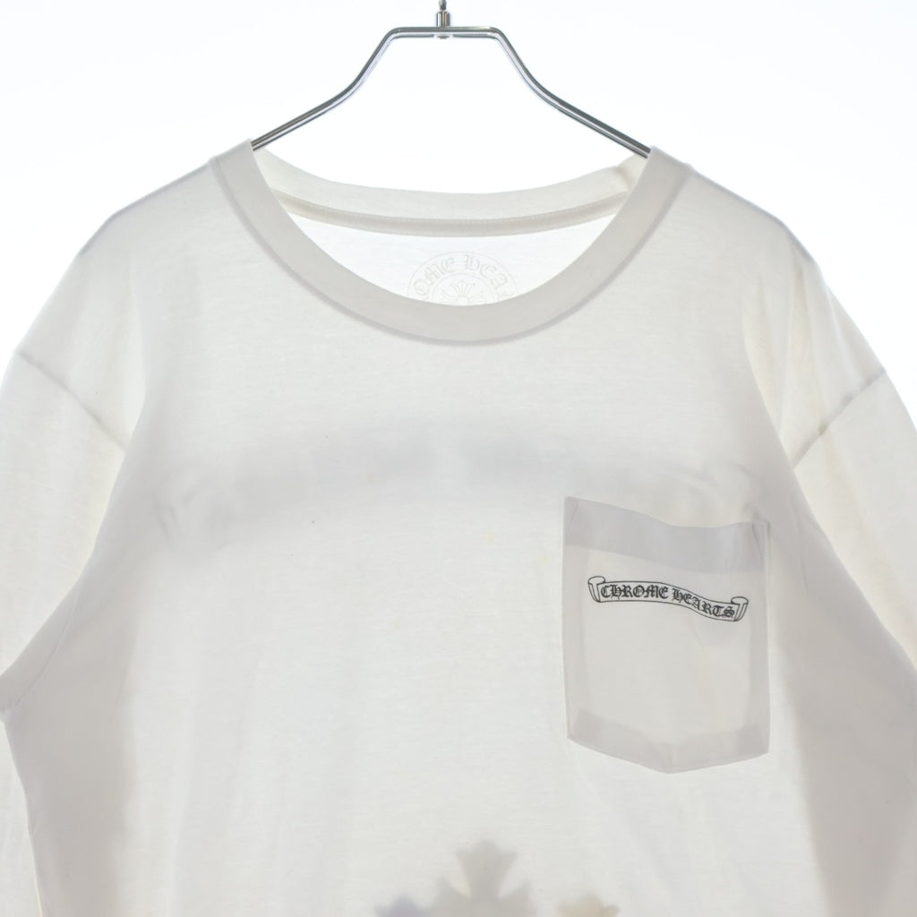 CHROME HEARTS(クロムハーツ) MLTCOL CEM CRS LS マルチカラーセメタリークロスプリント長袖カットソー ホワイト