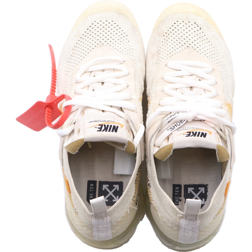 NIKE(ナイキ) ×OFF-WHITE THE 10 AIR VAPORMAX FK オフホワイト ザテン エアヴェイパーマックス フライニット ローカットスニーカー ホワイト US8.5/26.5cm AA3831-100
