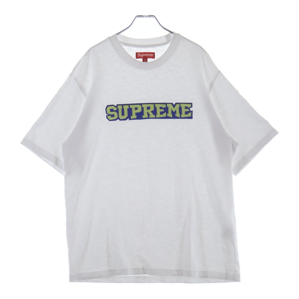 SUPREME(シュプリーム) 25SS Satain Applique サテン アップリケ 半袖Tシャツ ホワイト