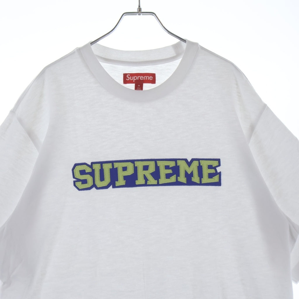 SUPREME(シュプリーム) 25SS Satain Applique サテン アップリケ 半袖Tシャツ ホワイト