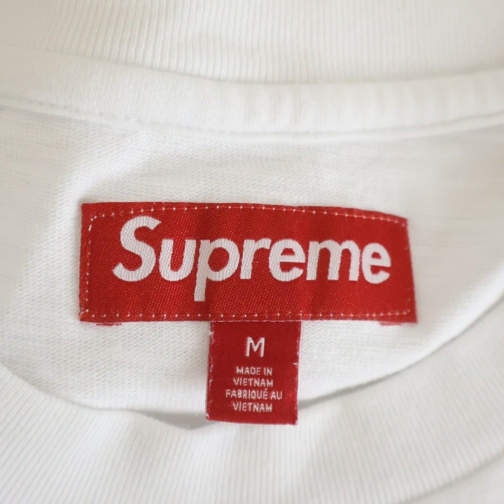 SUPREME(シュプリーム) 25SS Satain Applique サテン アップリケ 半袖Tシャツ ホワイト
