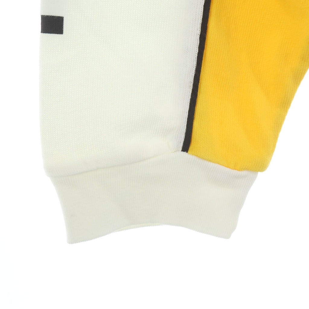 SUPREME(シュプリーム) 25SS Paneled Piping パネル パイピング プリント 長袖シャツ イエロー/ホワイト