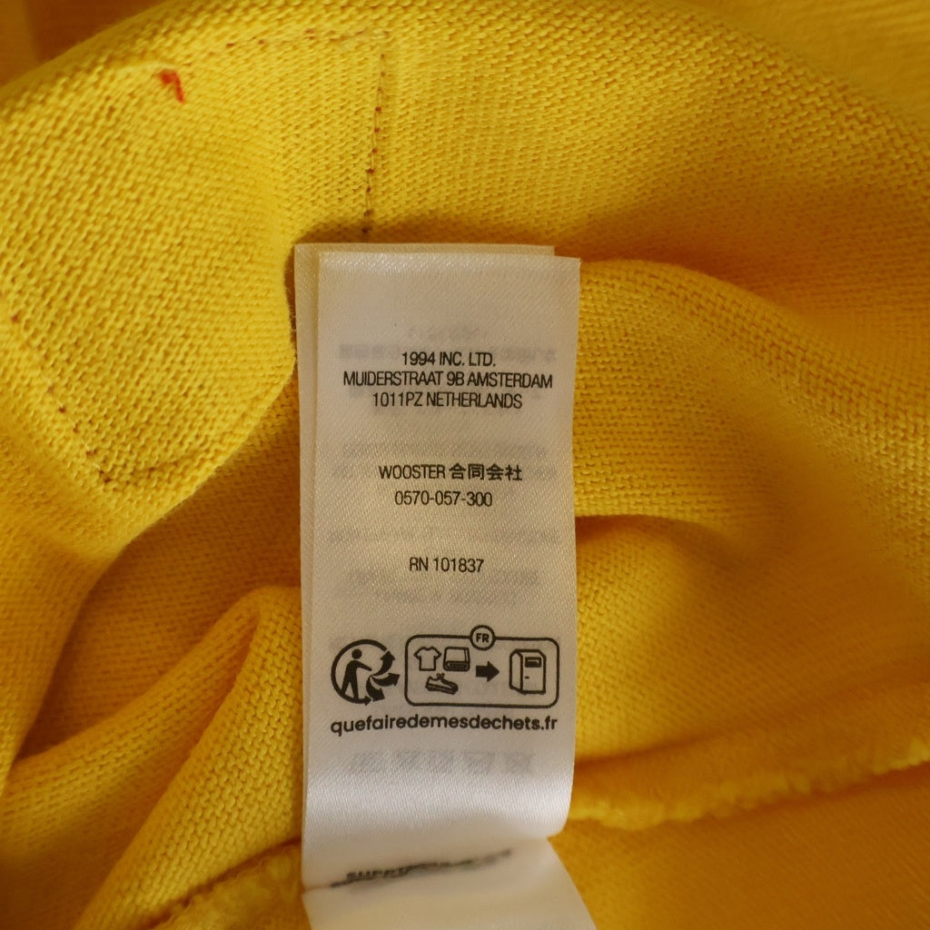 SUPREME(シュプリーム) 25SS Paneled Piping パネル パイピング プリント 長袖シャツ イエロー/ホワイト