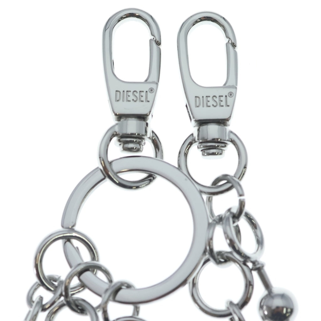 DIESEL(ディーゼル) CHAIN-D M Layered chain charm ハート ロゴチェーンチャーム シルバー