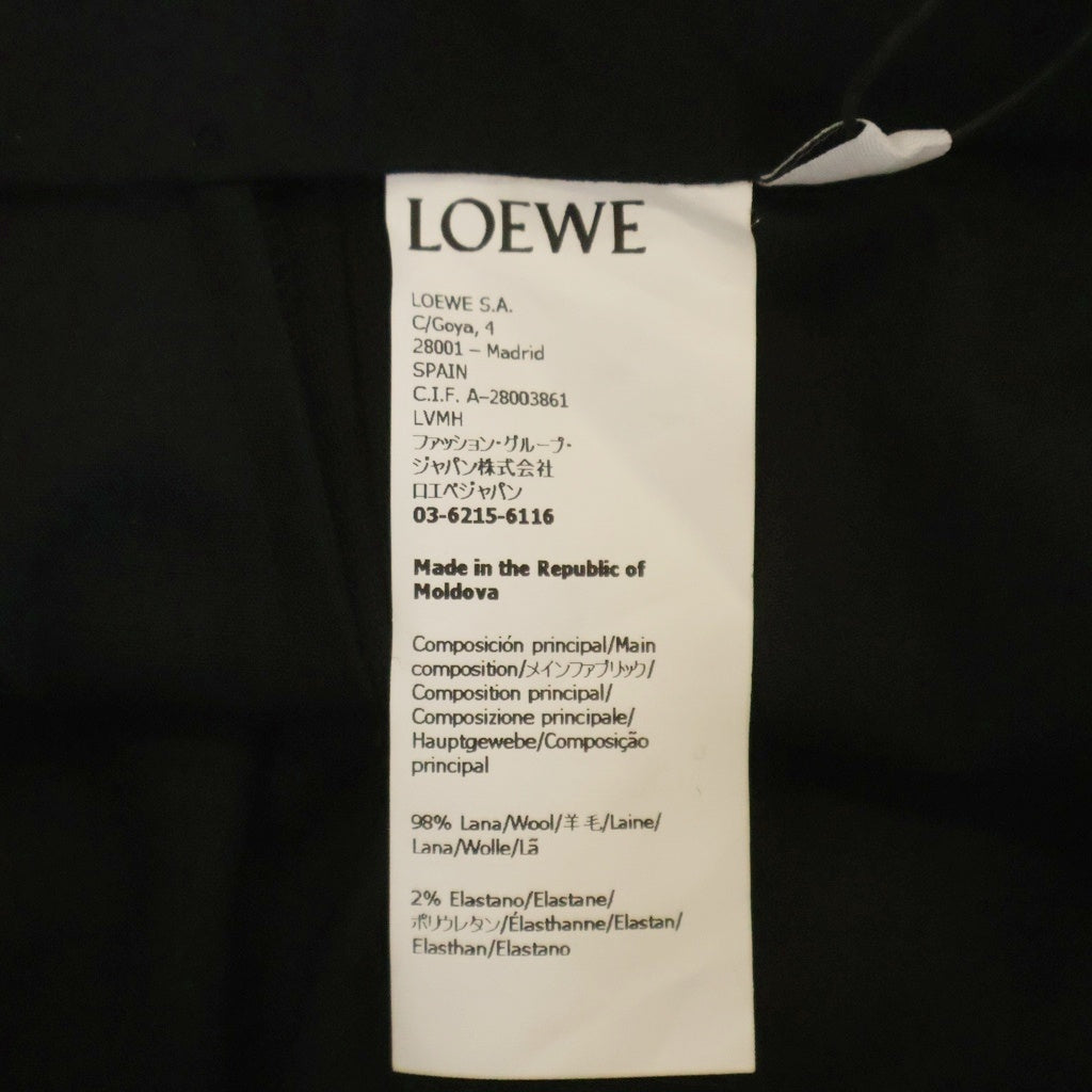 LOEWE(ロエベ) センタープレス ストレート スラックス パンツ Q825331X08 ブラック レディース