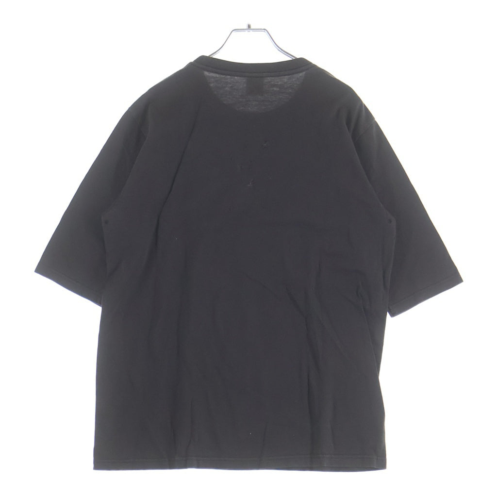 NUMBER (N)INE(ナンバーナイン) 01SS タイム期 ドクロ ダメージ加工 クルーネックTシャツ ブラック