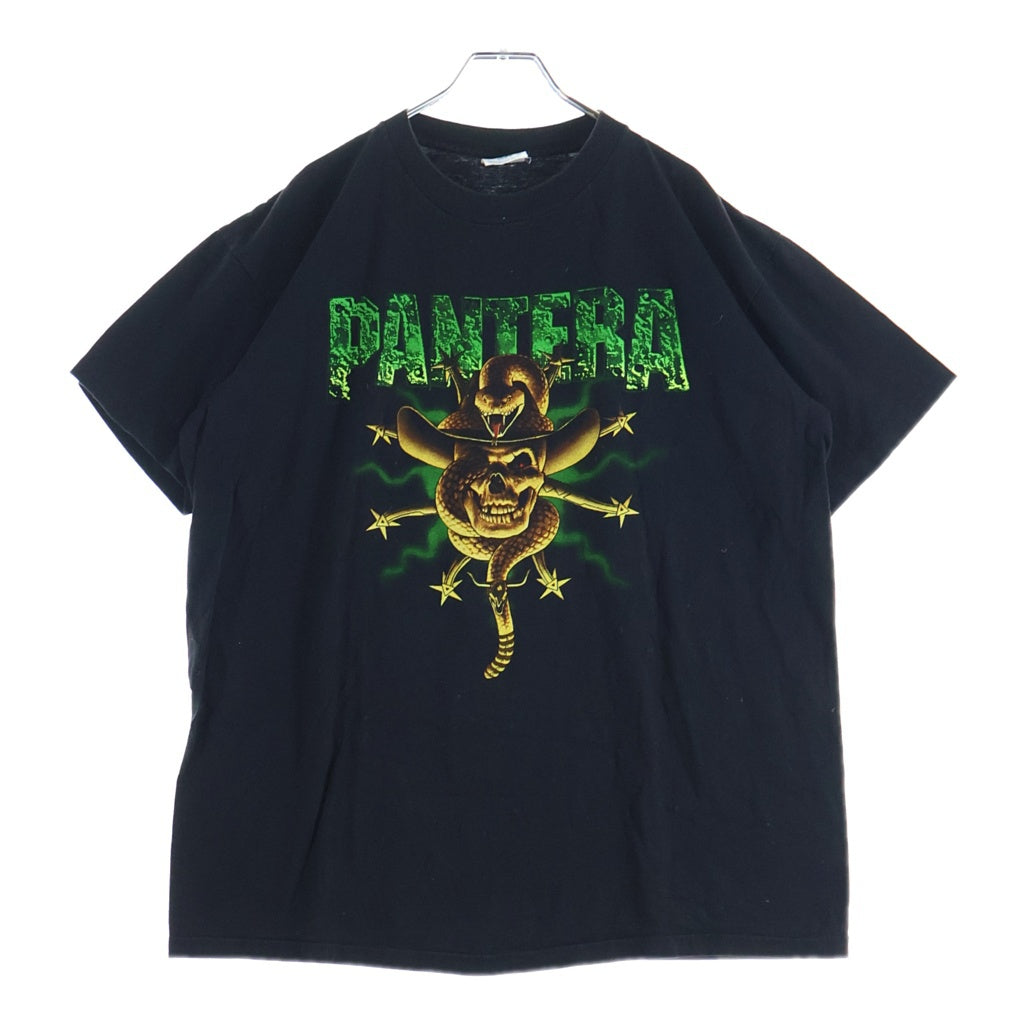VINTAGE(ヴィンテージ) 90s PANTERA 1995 THE GREAT SOUTHERN TRENDKILLL 裾袖シングル クルーネックTシャツ ブラック