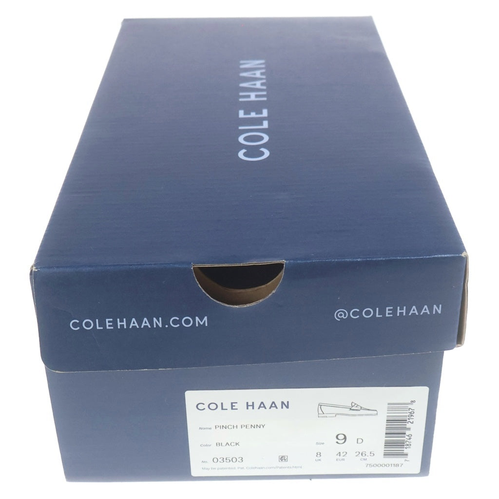 COLE HAAN(コール ハーン) PINCH PENNY ピンチ ペニー コイン ガラスレザー 03503 26.5cm/US9D コインローファー ブラック