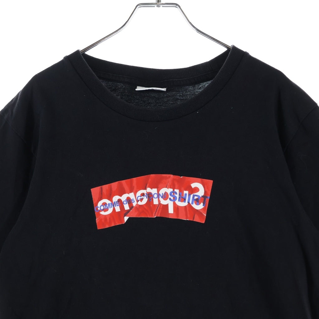 SUPREME(シュプリーム) 17SS ×Comme des Garcons SHIRT Box Logo Tee コムデギャルソンシャツ ボックスロゴ プリント 半袖Tシャツ カットソー ブラック