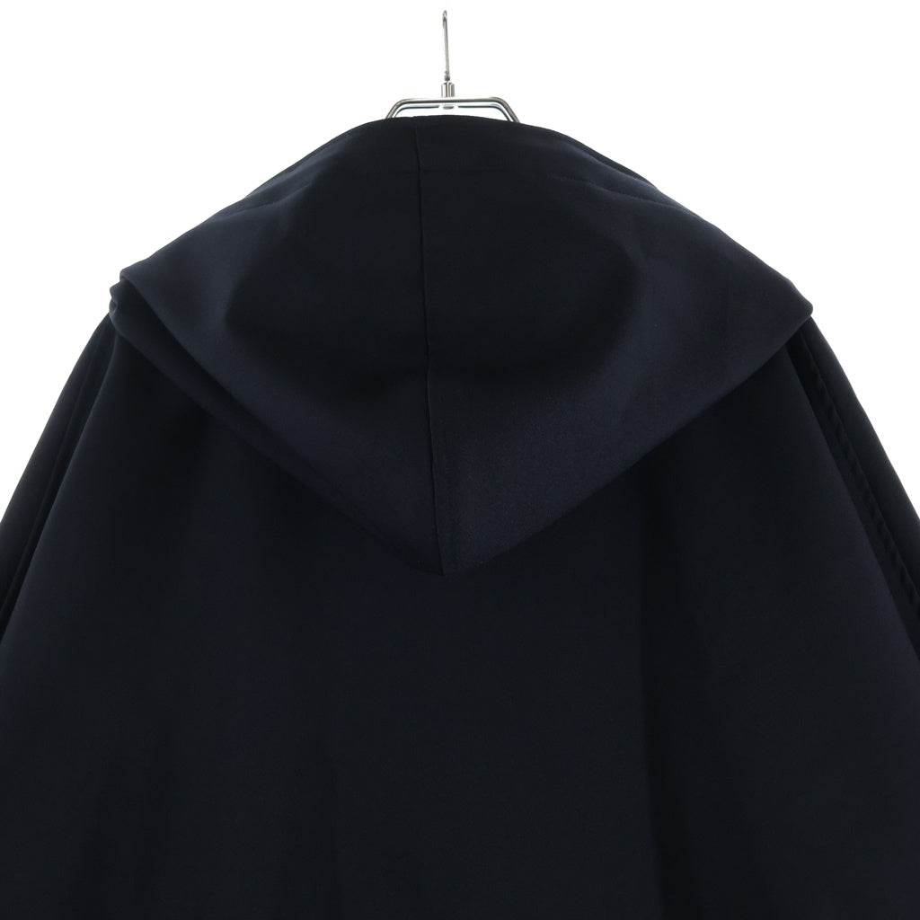 COOTIE PRODUCTIONS(クーティー プロダクションズ) Polyester Twill Half Zip Hoodie ポリエステル ハーフジップ フーディパーカー ブラック