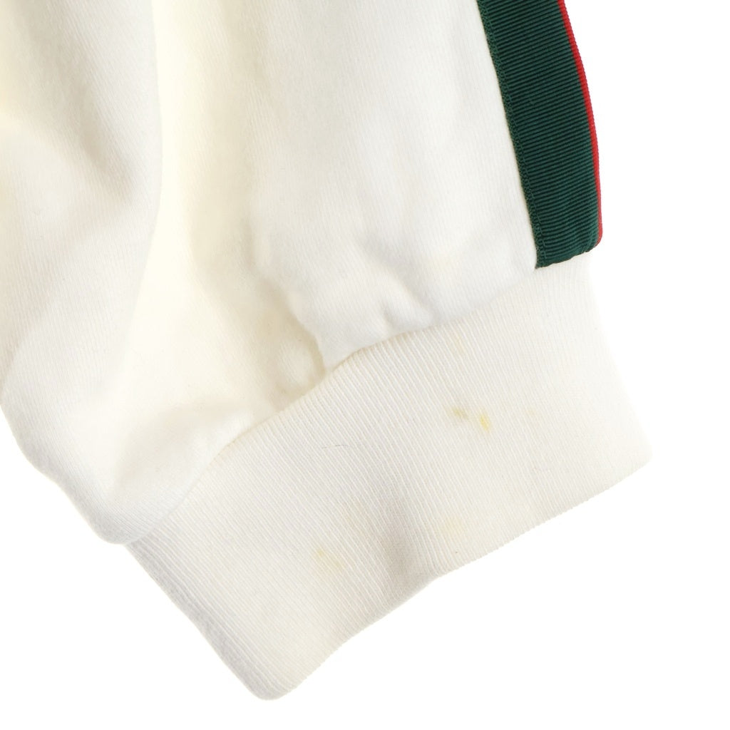 GUCCI(グッチ) ×adidas ロゴプリントスウェットプルオーバーパーカー 722967 XJE1L ホワイト