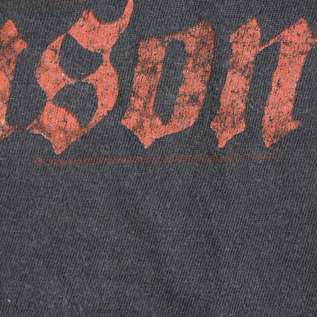 VINTAGE(ヴィンテージ) 90s Marilyn Manson APE OF GOD EURO ユーロ マリリンマンソン クルーネックTシャツ ブラック