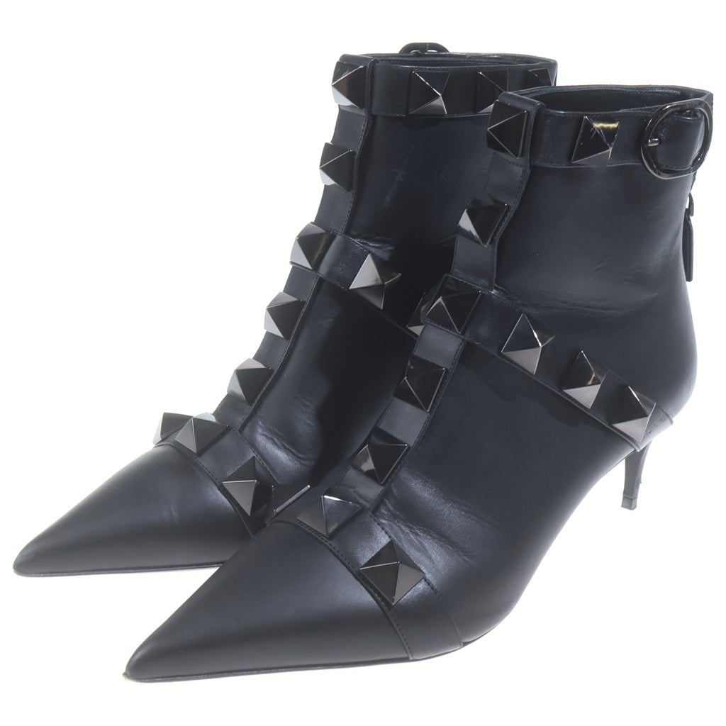 VALENTINO(ヴァレンティノ) Roman Studs ローマン スタッズ ハイヒール ブーツ ブラック レディース
