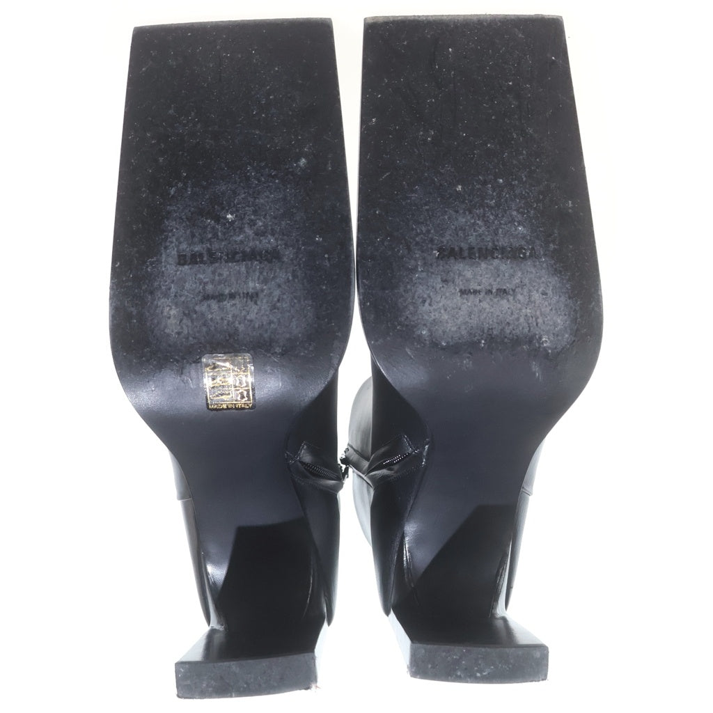 BALENCIAGA(バレンシアガ) 20AW Flat 90mm ブーティ 636632 スクエアトゥ ブーツ ブラック レディース