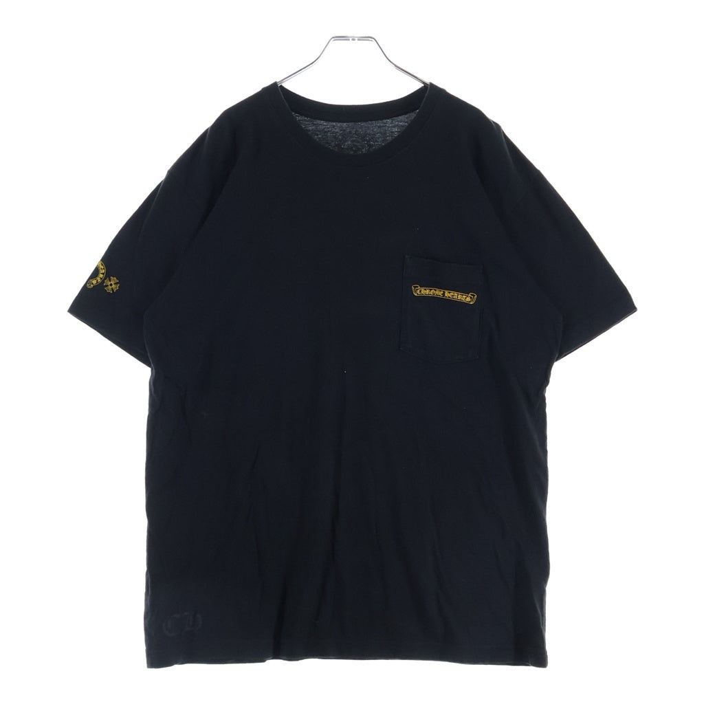 CHROME HEARTS(クロムハーツ) YELLOW CH PLUS イエロー CHプラス サークルロゴ 半袖Tシャツ ブラック/イエロー