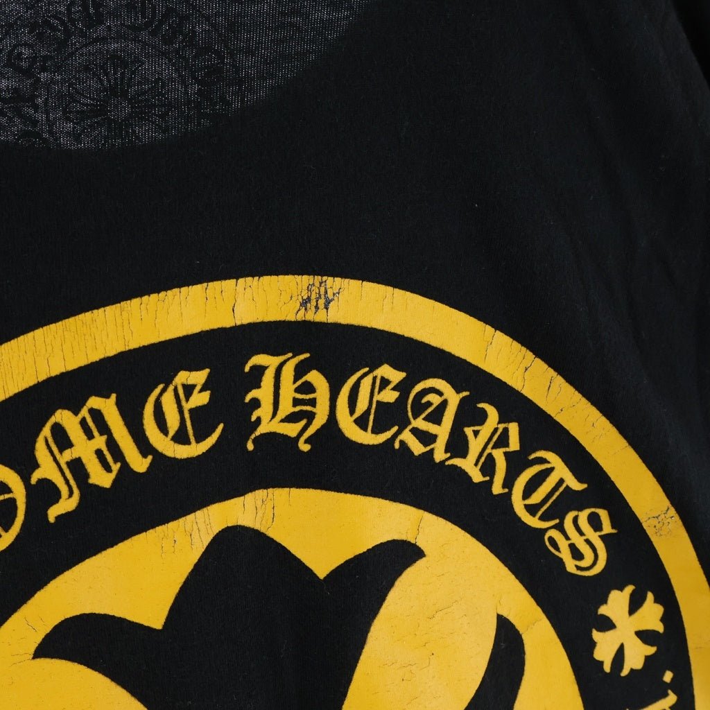 CHROME HEARTS(クロムハーツ) YELLOW CH PLUS イエロー CHプラス サークルロゴ 半袖Tシャツ ブラック/イエロー