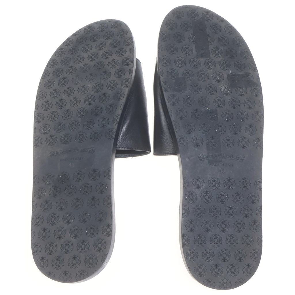CHROME HEARTS(クロムハーツ) CH SLIDE LEATHER CHプラスパッチレザーサンダル ブラック