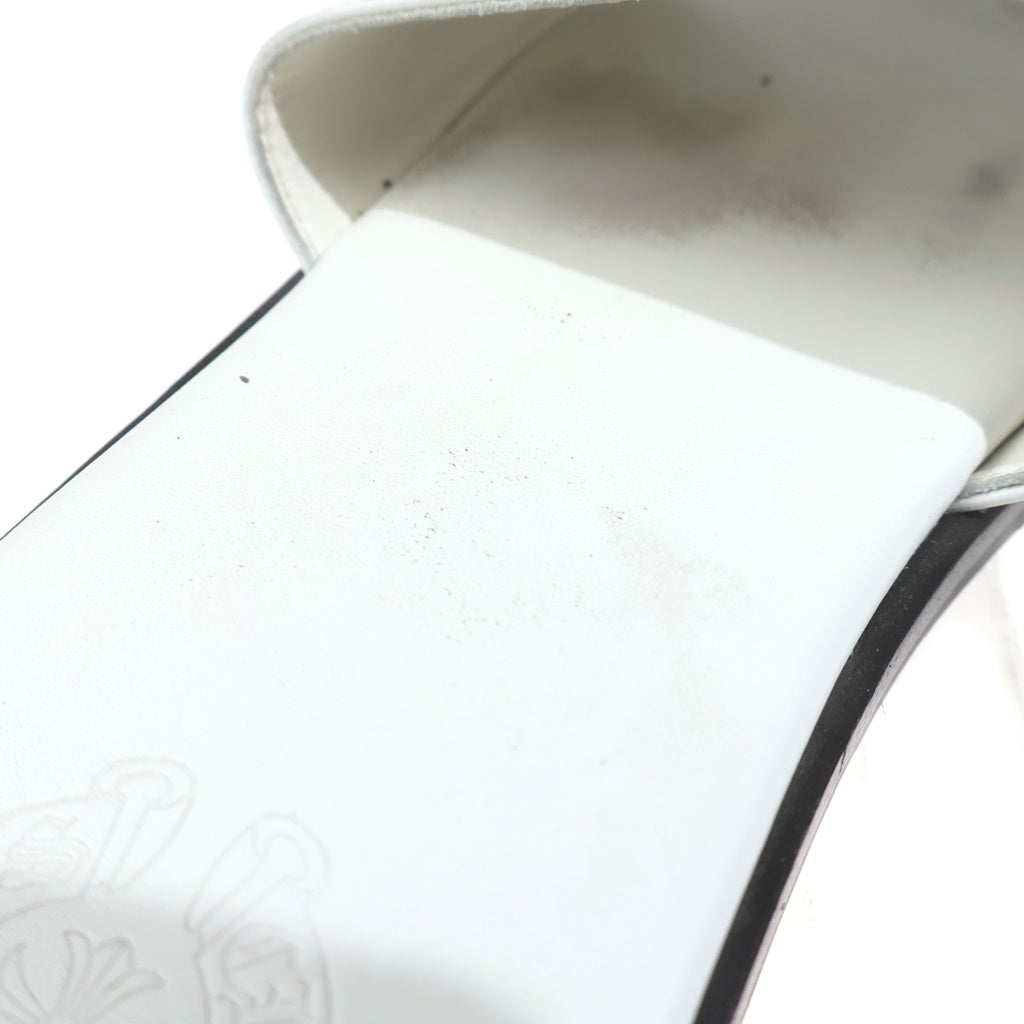 CHROME HEARTS(クロムハーツ) CH SLIDE LEATHER CHプラスパッチレザーサンダル ホワイト